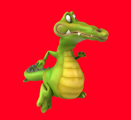 Fun 3D crocodile running