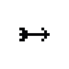 Obraz premium love cupid arrow symbol happy valentine's day 8 bit icon vector pixel art game