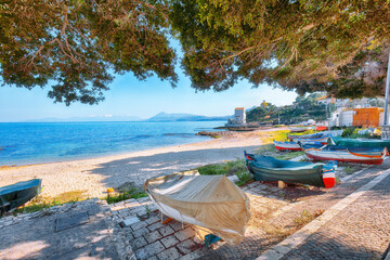 Spectacular sunny day over  Santa Flavia town.