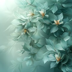 Serene green leaves with blurred effect high resolution picture