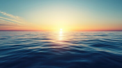Obraz premium A sunrise over a calm ocean, representing a bright and successful future.