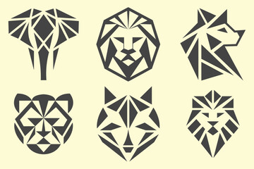 geometric animal silhouettes on a light background