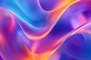 Obraz premium Futuristic Neon Wave Art: Abstract Digital Flow & Light Motion