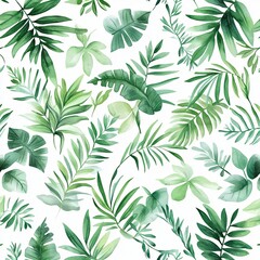Tropical leaf and greenery watercolor collection watercolor design, isolated on white background
