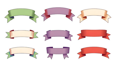 set of ribbons