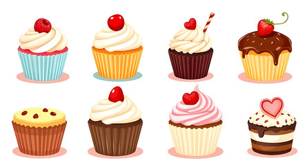 set of cupcakes