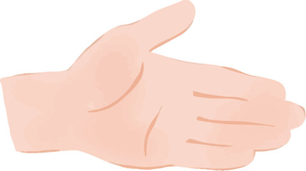 左手の手描きイラスト