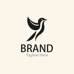 Modern Logo. Of a black bird