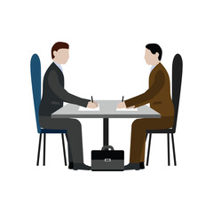 Obraz premium Business Character Meeting With Client