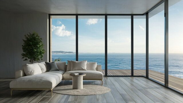 Fototapeta modern living room with a window