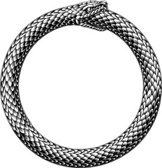 Ouroboros Uroboros Serpent Snake Vintage Woodcut