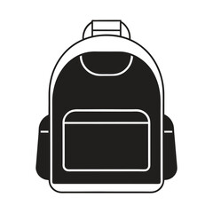 Backpack icon. School bag icon. Backpack icon silhouette vector illustration