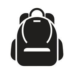 Backpack icon. School bag icon. Backpack icon silhouette vector illustration