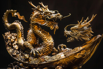 Fototapeta premium Beautiful holiday composition for happy celebrate chinese dragon boat festival, abstract vivid composition consists of fictional unreal fantastic vision on background