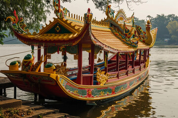 Beautiful holiday composition for happy celebrate chinese dragon boat festival, abstract vivid composition consists of fictional unreal fantastic vision on background