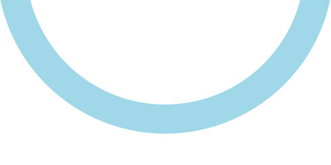 Obraz premium Blue semicircle geometric line shape