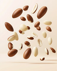 Fototapeta premium Floating Brazil Nuts