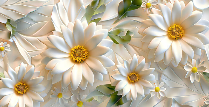 Sleek and stylish white 3D wallpaper stretch ceiling design, adding a touch of luxury and modernity to interiors.