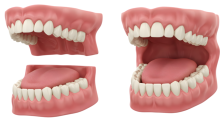 Anatomical Insights: A Comprehensive 3D Rendering of the Human Mouth, Generative AI.