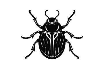 Biscuit Beetle Head Silhouette Vector Design