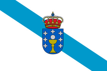 Flag of Galicia, Flag background. Vector illustration