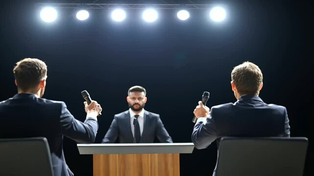 Debate Team Engaged in Compelling Argument Competition
