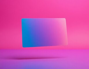 A floating card against a vibrant pink gradient background, showcasing modern design and minimalism.