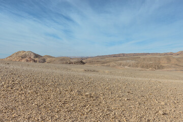 Desert under a cloudy sky near Eilat