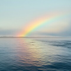 Misty Ocean Rainbow