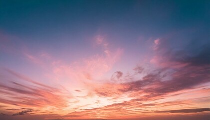 Obraz premium 美しいグラデーションの夕焼け空