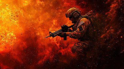 Fototapeta premium Special force army