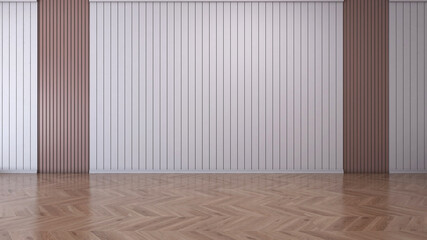 Empty room with Wall Background. 3D illustration, 3D rendering