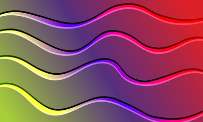 colorful groovy hippie 70s backgrounds. Waves, swirl,  pattern with gradient color. wavy texture in trendy retro psychedelic style. Y2k aesthetic.