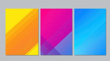 Naklejka premium four colorful banners with diagonal shapes on them