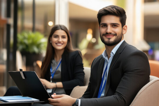 Young Indian businessman interviewing a candidate