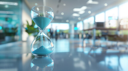 Hourglass pressure and the passage of time. concept of the inexorable flow of time