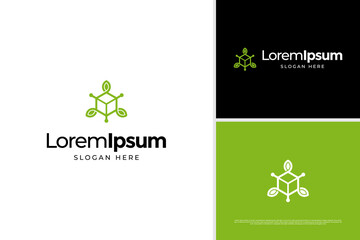 Modern science technology icon logo vector design template