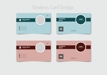 A creative unique Minimalist Colour Scheme business card for brand.