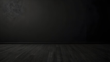 Plain Solid absolutely Black colour background empty space for background of studio room and display ad or product or website template Genrative Ai