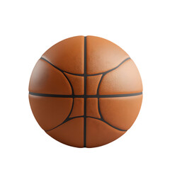 Obraz premium basketball isolated on a transparent background, in a PNG format