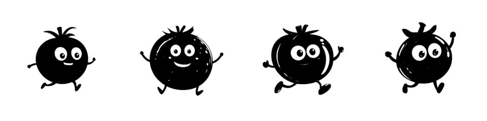 A cartoon tomato athlete is shown running, embodying a humorous vegetable character engaged in sporty exercises and racing at a stadium set against a white backdrop, symbolizing healthy eating, an