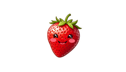 Cute Kawaii Strawberry Fruit Illustration - Kawaii
