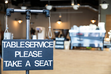 Interior of a modern cafe