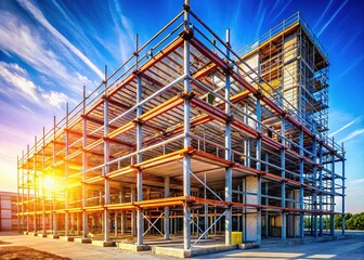 Modern Building Construction: Rohbau Stage - Steel Frame and Concrete Structure