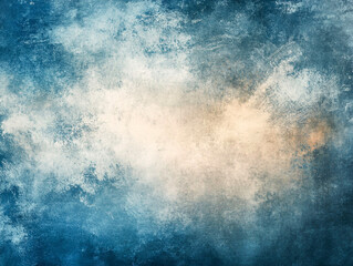 Obraz premium This subtle abstract background showcases a blend of soft blue and gray tones, featuring rough brush strokes that create an aged, artistic texture, perfect for various design needs
