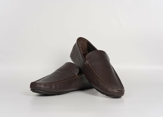 pair of leather shoes high quality image 