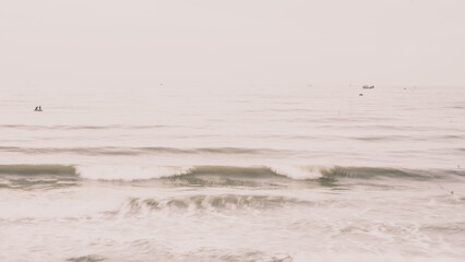 Real photo sea water waves, abstract background, nature power, pale light grey brown matte more tone