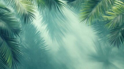 Obraz premium Serene Tropical Palm Leaves and Shadows