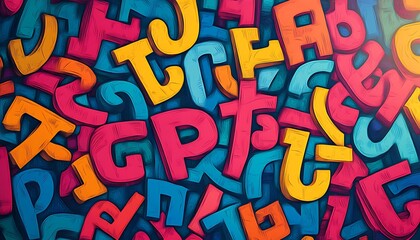 Colorful Abstract Alphabet Pattern