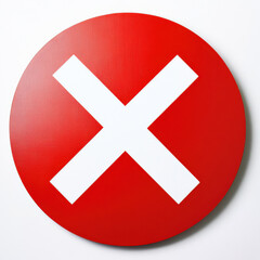 Fototapeta premium red cross icon , prohibition sign